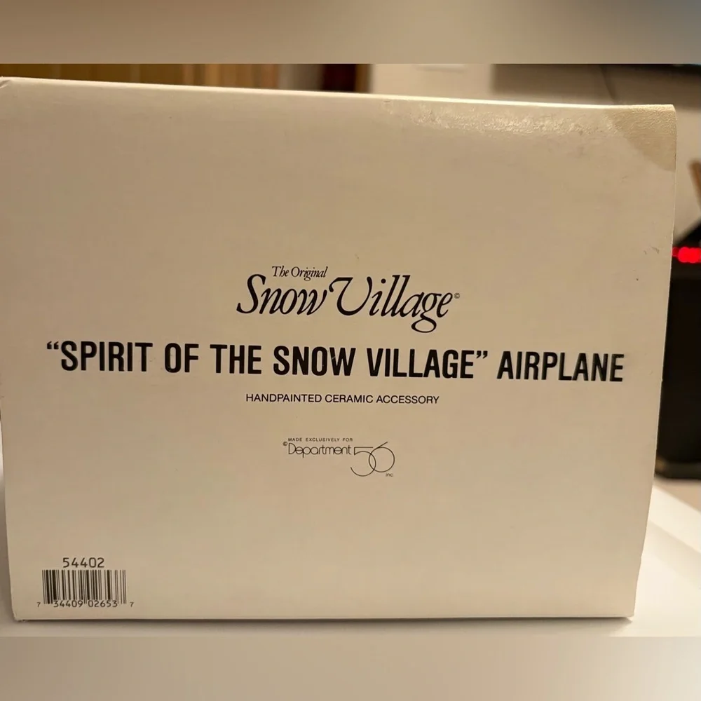 Dept. 56 “Spirit of the Snow Village” Airplane-Part of The Original Snow Village